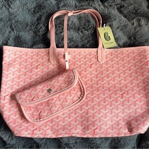 48cm Pink Tote Bag with Mini Pouch